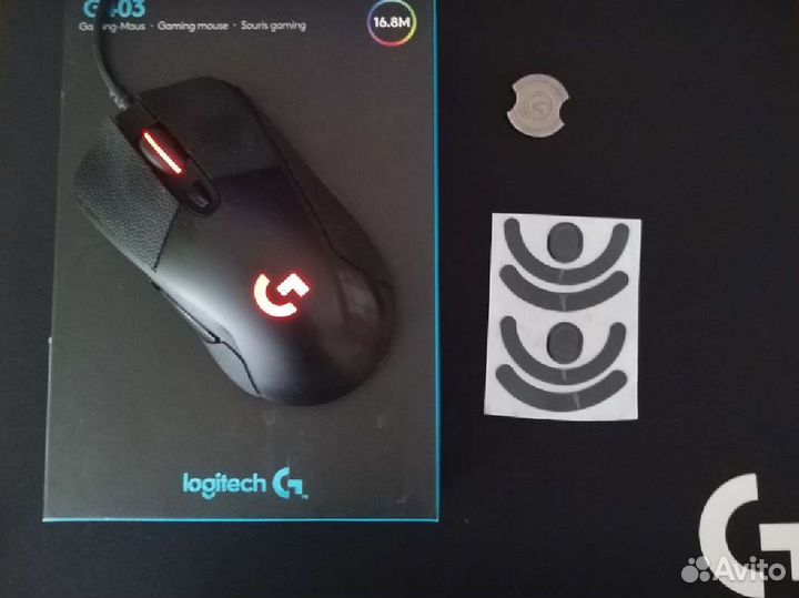 Игровая мышь logitech g403 prodigy+коврик g240