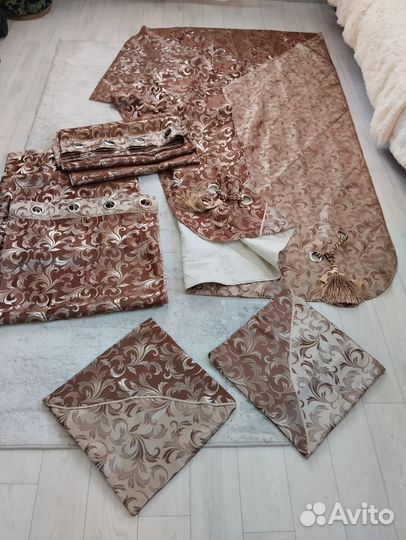 Комплек шторы и постельное