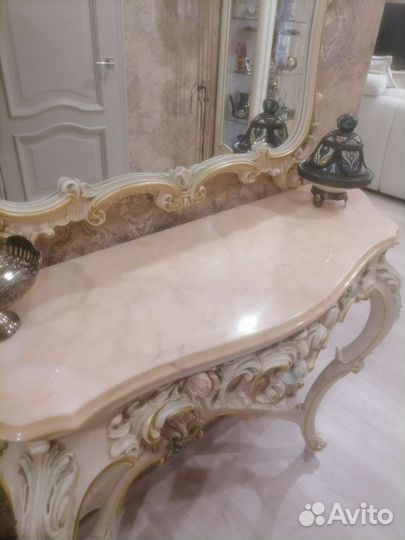 Консоль с зеркалом силик старинная