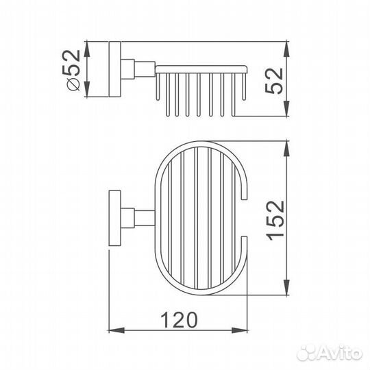 Мыльница Haiba HB1702-1, хром