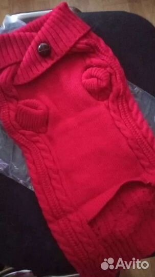 Свитер для собак, красный цвет