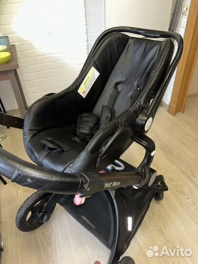 Коляска 3 в 1 из экокожи