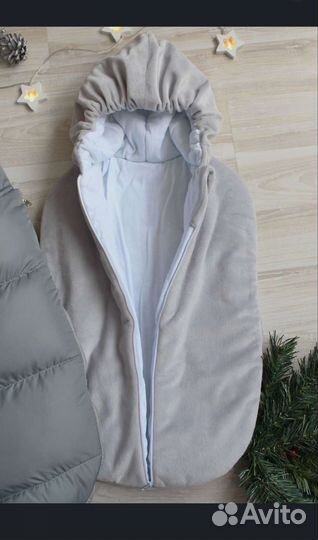 Зимний конверт на выписку для новорожденного