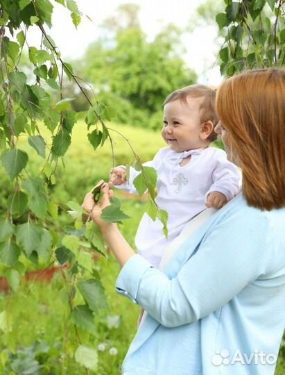 Крестильные рубашки для двойни р. 80-86