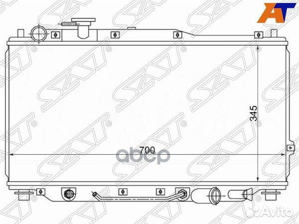 Радиатор Kia Sephia 98-04 / Shuma 97-01 / Spectra