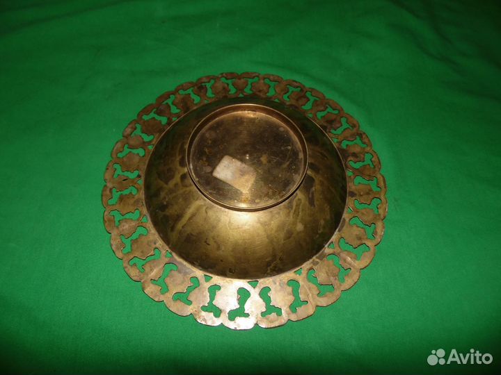 Тарелка латунная 70-е годы Индия
