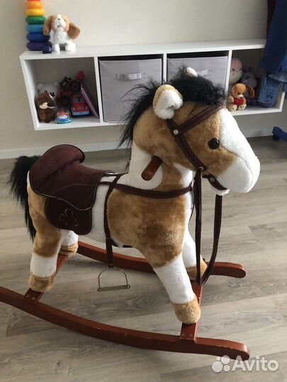 Лошадка качалка деревянная