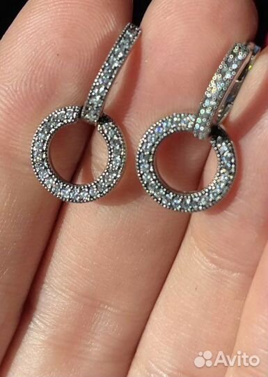 Серьги Pandora Логомания