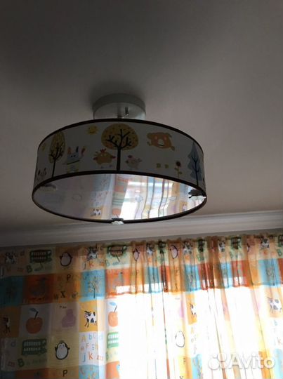 Комплект детская люстра и бра