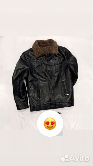 Куртка мужская кожаная зимняя