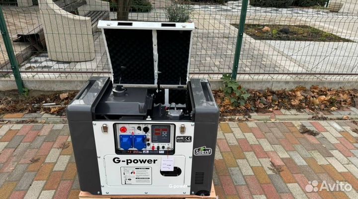 Электростанция дизельная 10 кВтg-power однофазный