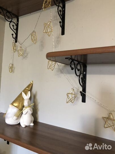 Набор из 3-х полок с фигурными кронштейнами