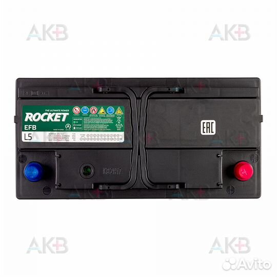 Аккумулятор автомобильный Rocket EFB L5 95 Ah 850A