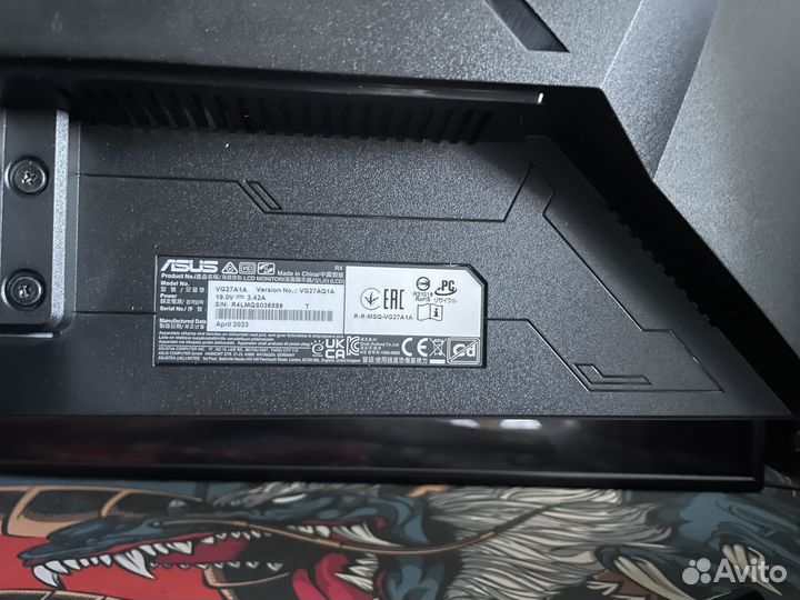 Монитор Asus 170Гц 2k IPS 27“ HDR10