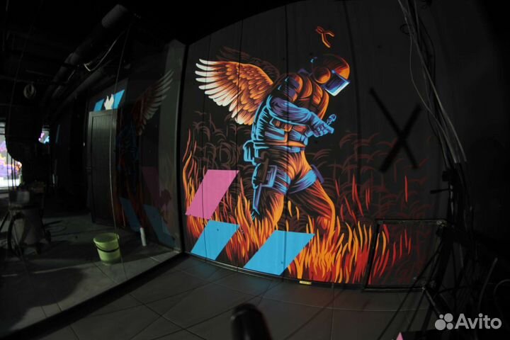 Роспись стен граффити мурал