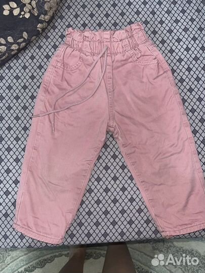 Джинсы для девочки утепленные 86