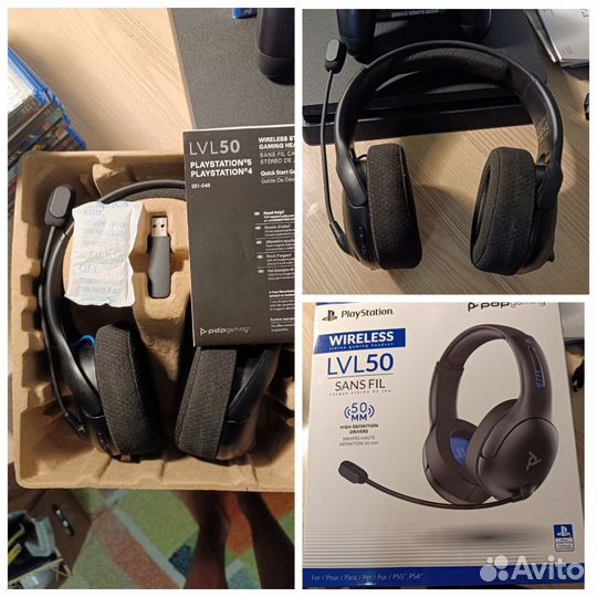 Оригинальные беспроводные наушники ps 4 5 LVL 50