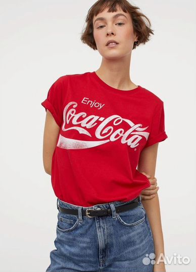 Красная футболка Coca Cola H&M