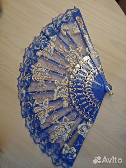 Веер большой из ткани