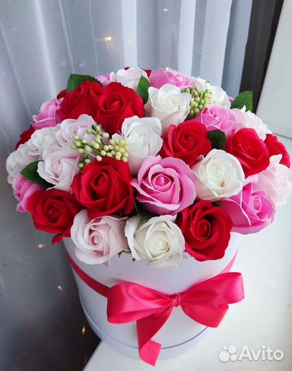 Букеты из мыльных цветов, роз