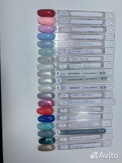 Продам палитру баз, гель лаков для маникюра бу
