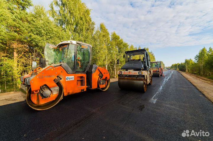 Асфальтирование, укладка асфальта, ямочный ремон