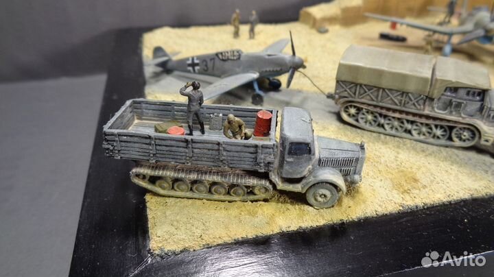 Немецкий аэродром. Диорама в масштабе 1/144