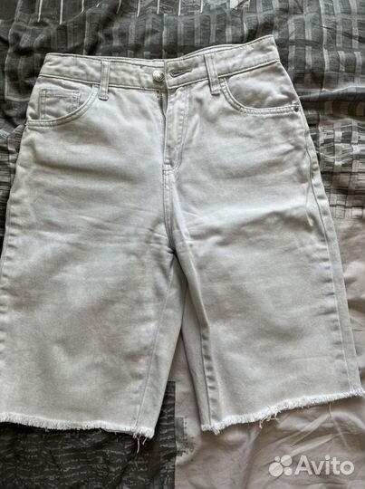 Джинсовые шорты бермуды