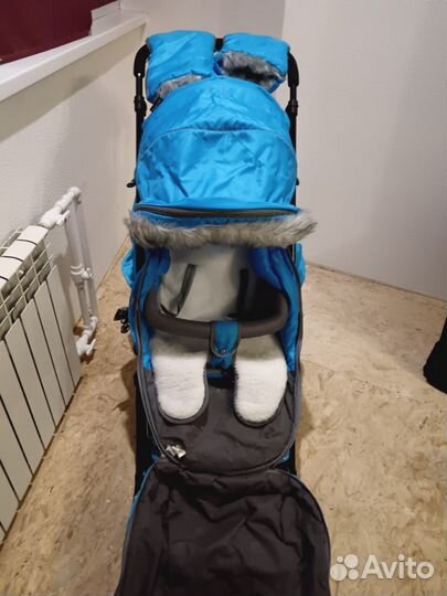 Детские санки коляска почти новые