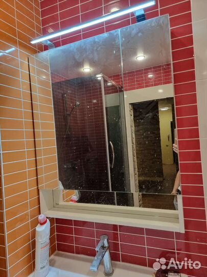 Зеркало шкаф в ванную с подсветкой