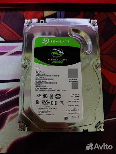 Жесткий диск Seagate Barracuda 2 TB HDD 3.5 SATA