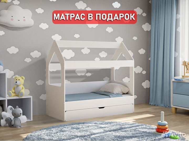 Детская кровать с матрасом в подарок 