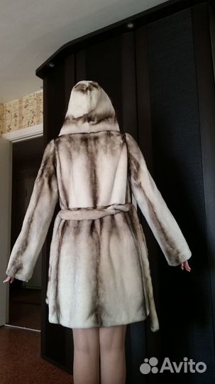 Норковая шуба с соболем