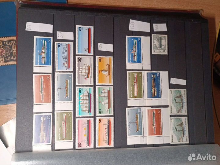 Марки корабли чистые