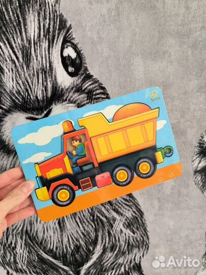 Пазлы деревянные, транспорт, новые