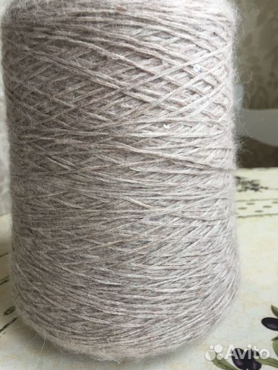 Бобинная пряжа италия с пайетками