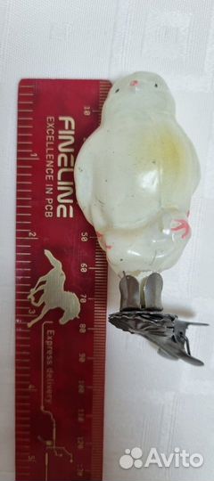 Елочные игрушки СССР. Ципленок,птенец на прищепке