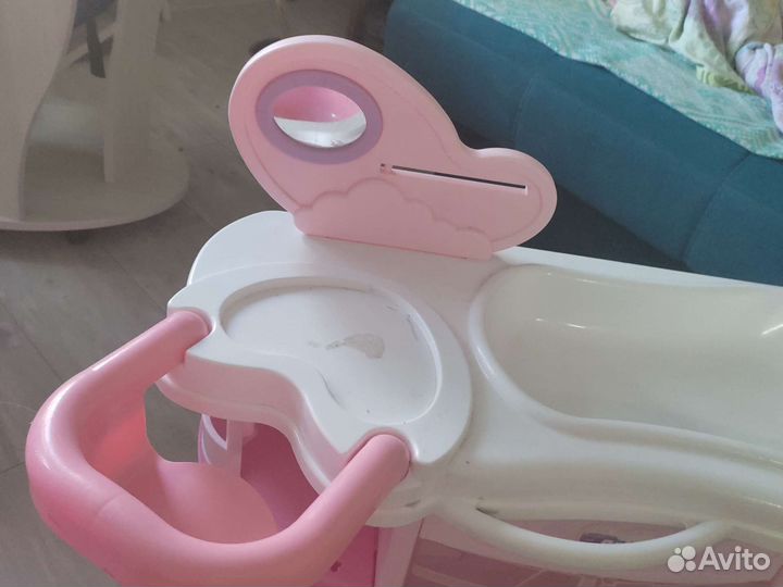 Детская игрушечная мебель две кроватки шкаф