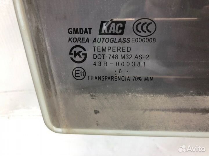 Стекло двери заднее правое Chevrolet Lacetti седан