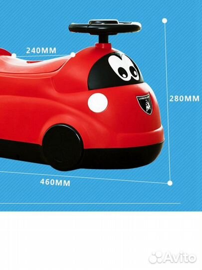 Горшок машинка с рулем