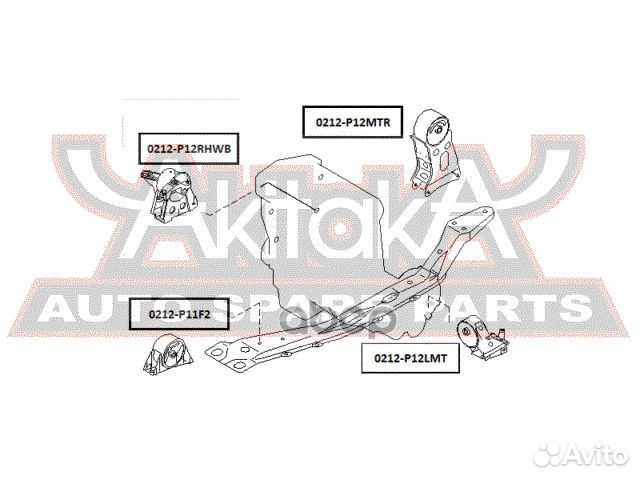 Подушка двигателя правая без кронштейна