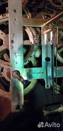 Старинные американские настенные антикварные часы