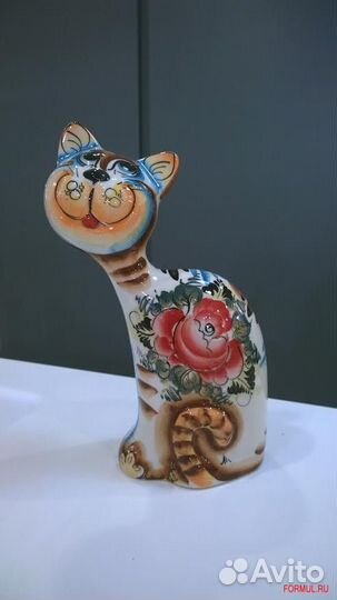 219815 Статуэтка Авторская работа Большая кошка