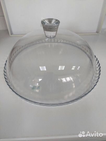 Блюдо со стеклянной крышкой для торта