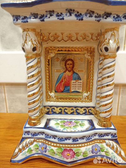 Икона Гжель Господь Вседержитель