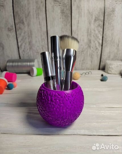 Гипсовое кашпо, подставка.Фиолет