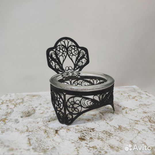 Солонка филигранная СССР