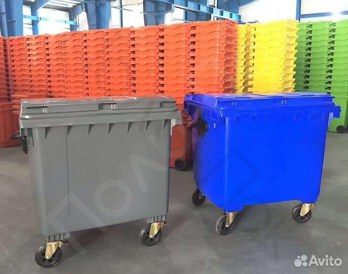 Пластиковый евроконтейнер 1100л R2631