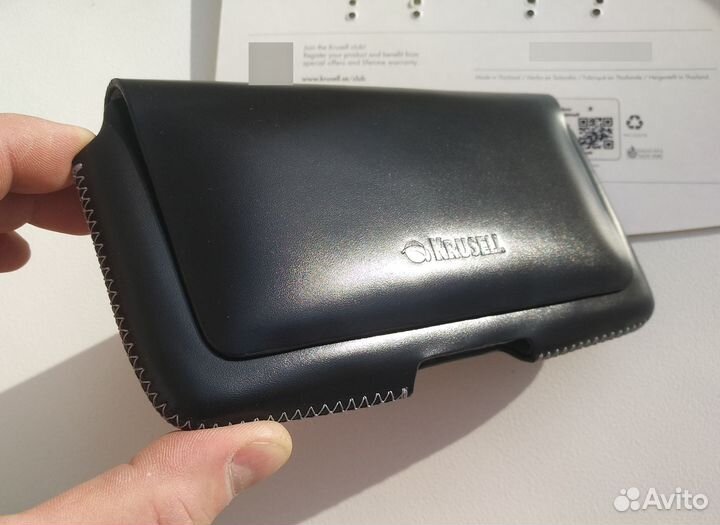 Сумка чехол для телефона натуральная кожа на ремен