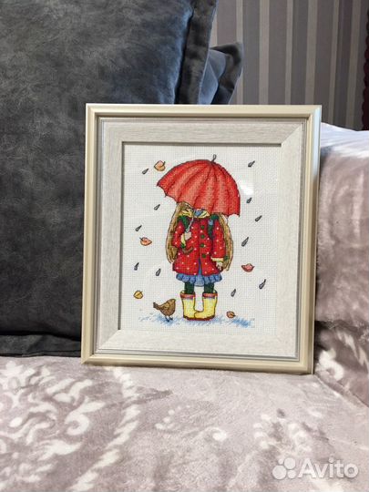 Вышивка крестом «Девочка с зонтиком»